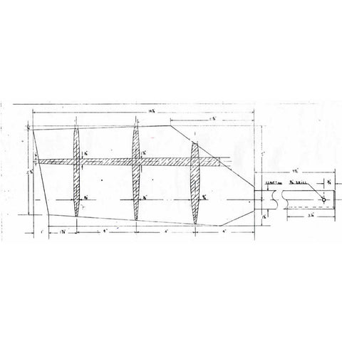 Rudder - 26385 Algonac 1-1/4" Post Diameter Keyed