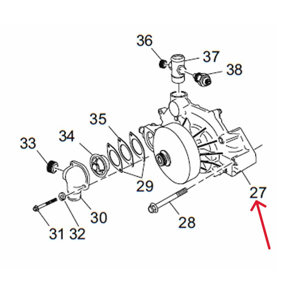 Circulation Water Pump Kit 6.0 liter LQ4 Water Pump Kit OEM Crusader RK057033B