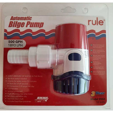 Automatic Or Manual Bilge Pump- Rule 500 GPH RUL-25SA